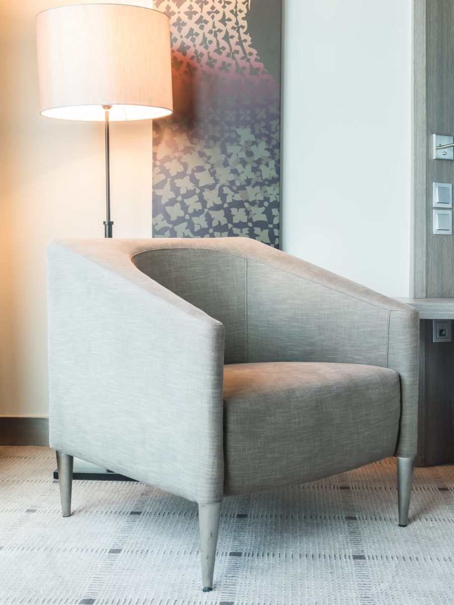 Sofa with light lamp decoration interior of room